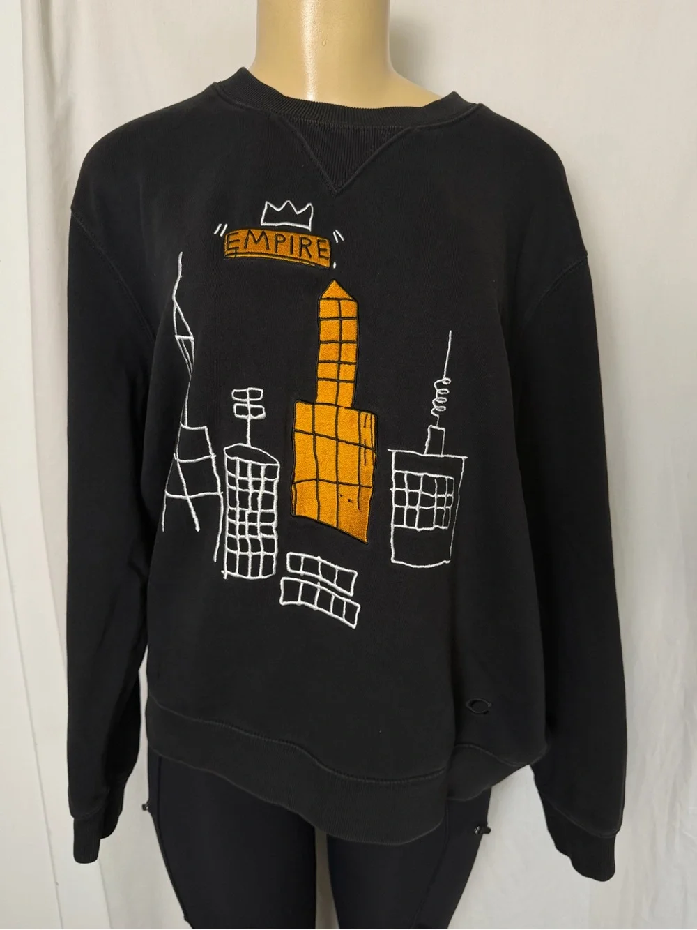 Coach x Jean-Michel Basquiat Empire NYC sweatshirt Size XL Black Pullover unisex